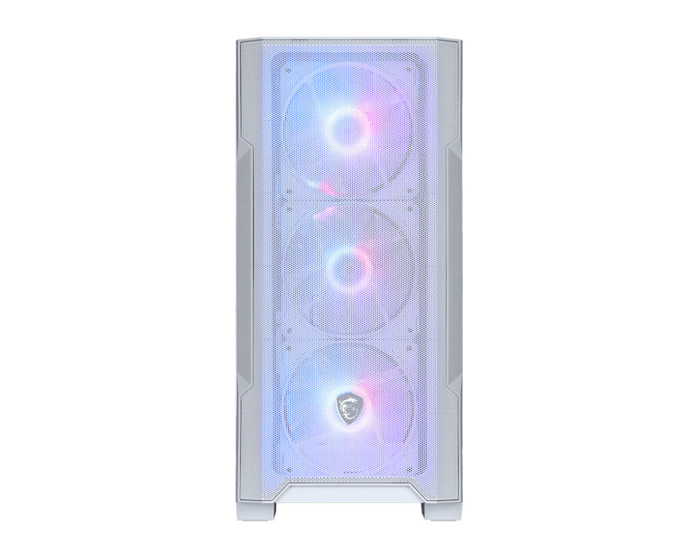 MSI MAG FORGE M100R Midi Tower Transparent, Vit