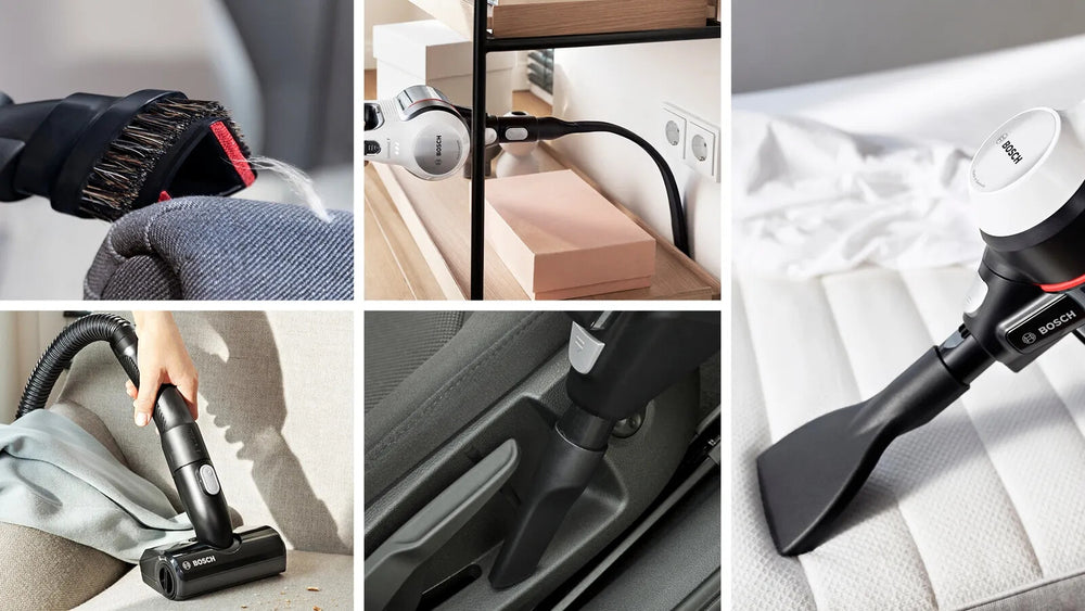 Bosch BCS711XXL upprättstående dammsugare och elektrisk sopborste Skaftdammsugare Batteri Torr Utan påse 0,3 l Vit 3 Ah