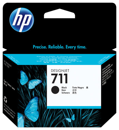 HP 711 80 ml DesignJet-bläckpatron, svart