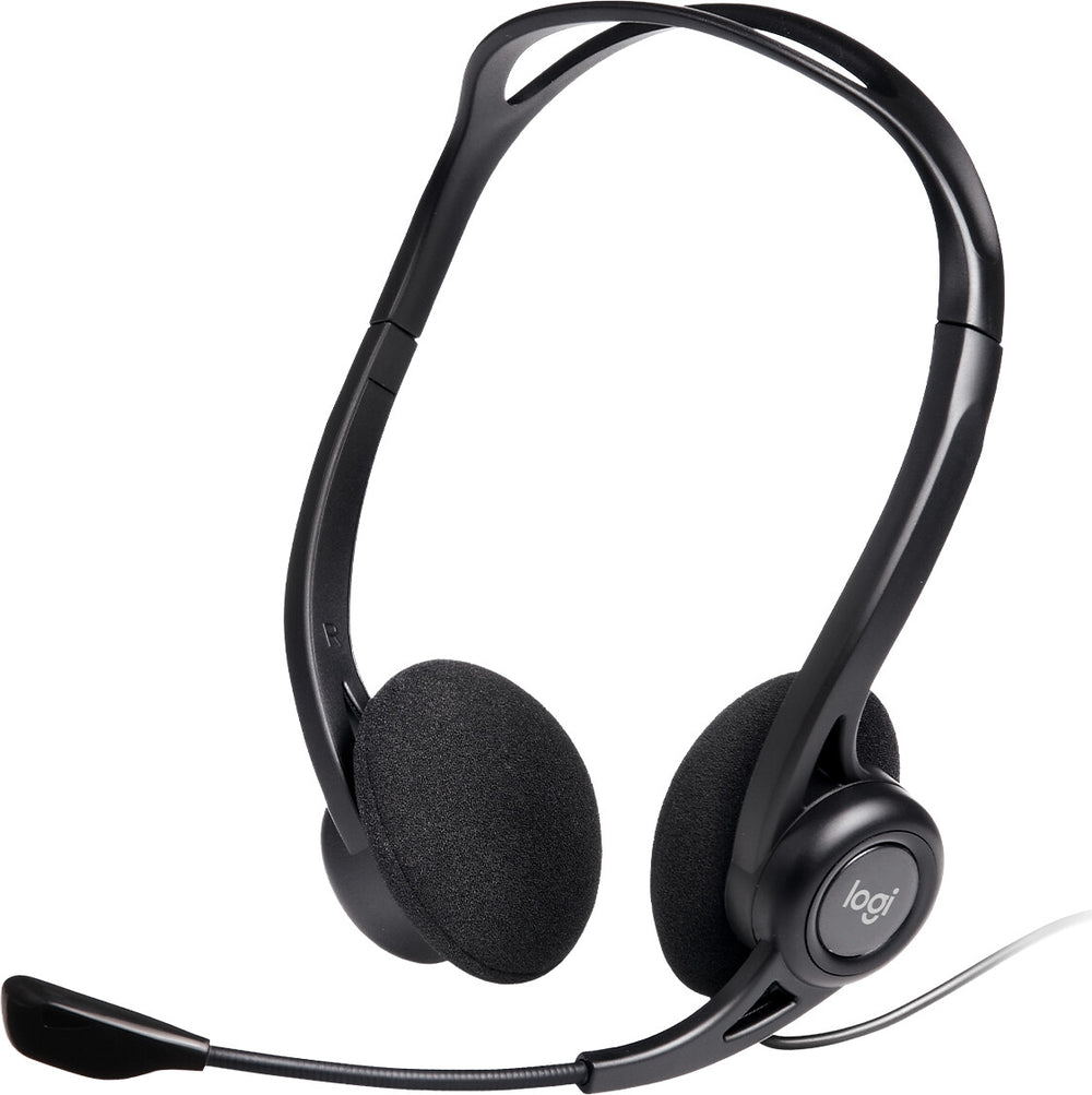 Logitech 981-000100 hörlur och headset Kabel Huvudband Samtal/musik USB Type-A Svart