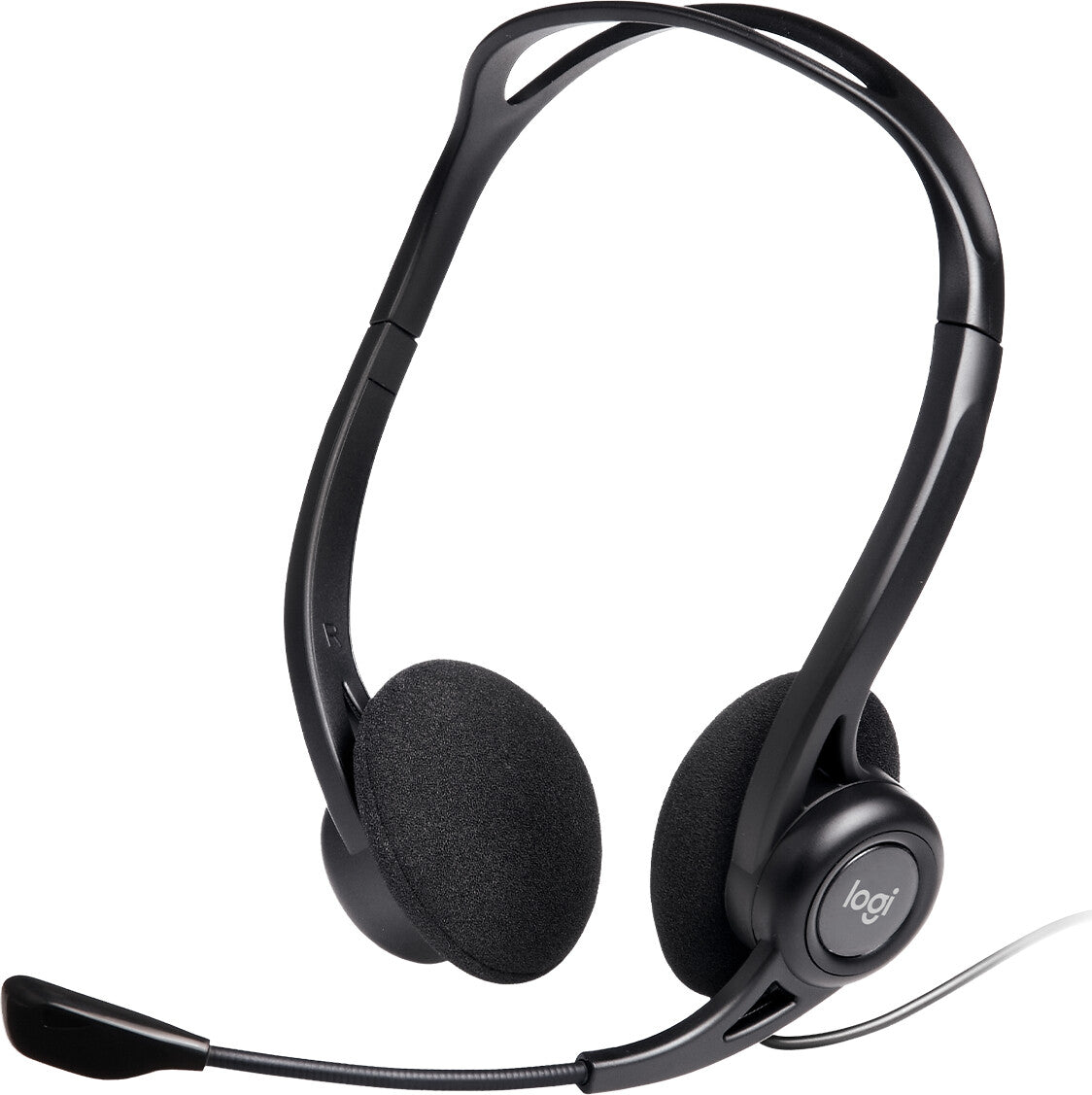Logitech 981-000100 hörlur och headset Kabel Huvudband Samtal/musik USB Type-A Svart