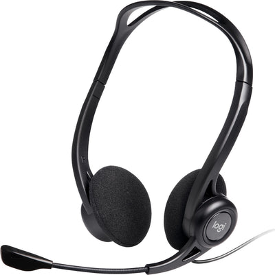 Logitech 981-000100 hörlur och headset Kabel Huvudband Samtal/musik USB Type-A Svart