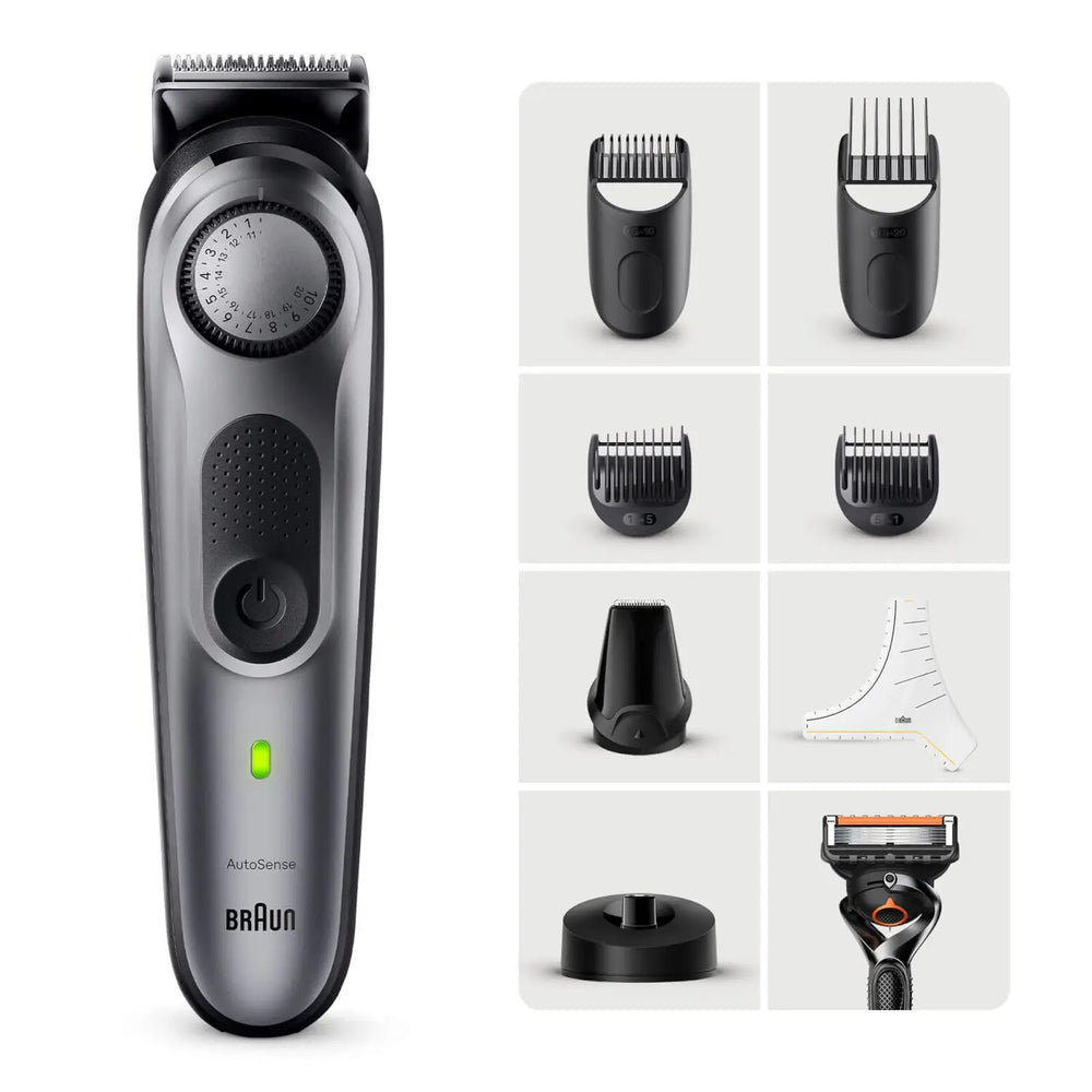 Braun BeardTrimmer 7 BT7420 skäggtrimmer Batteri 40 2 cm Silver
