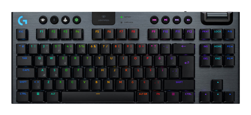 Logitech G G915 X LIGHTSPEED tangentbord Spela USB + RF Wireless + Bluetooth QWERTY Amerikanskt internationellt Svart