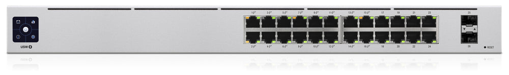 Ubiquiti UniFi 24-Port PoE hanterad L2/L3 Gigabit Ethernet (10/100/1000) Strömförsörjning via Ethernet (PoE) stöd 1U Silver