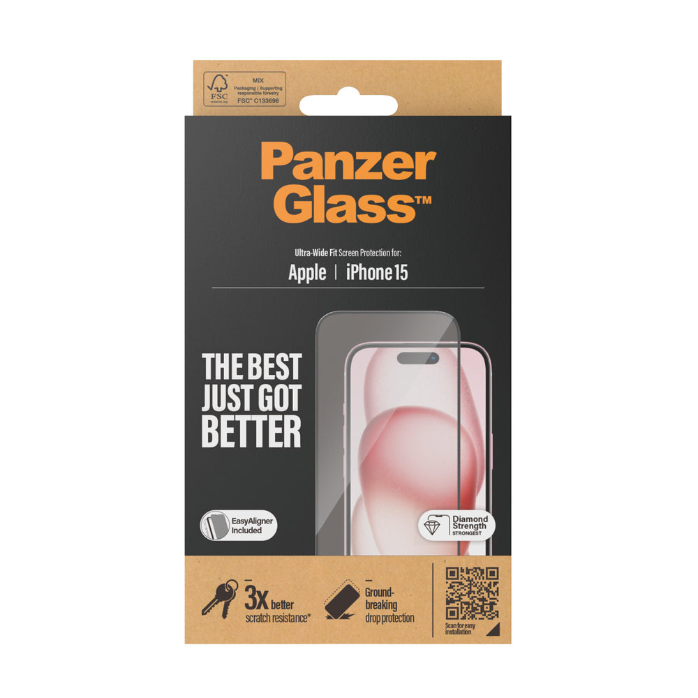 PanzerGlass Ultra Wide Fit Genomskinligt skärmskydd Apple 1 styck