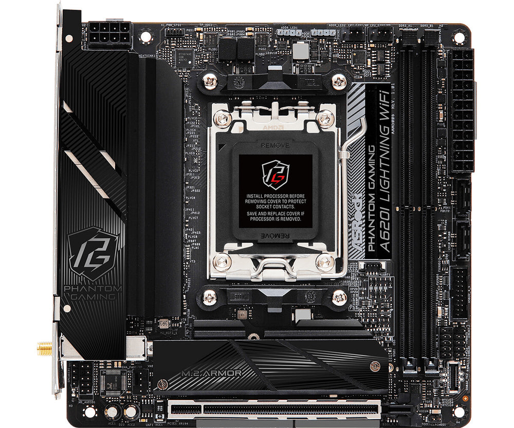 Asrock A620I Lightning WiFi AMD A620 AM5-sockel Mini-ITX