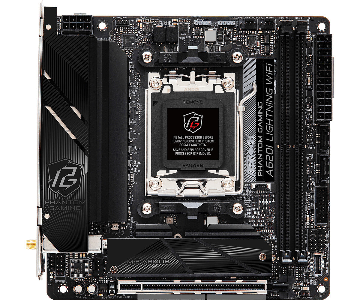 Asrock A620I Lightning WiFi AMD A620 AM5-sockel Mini-ITX