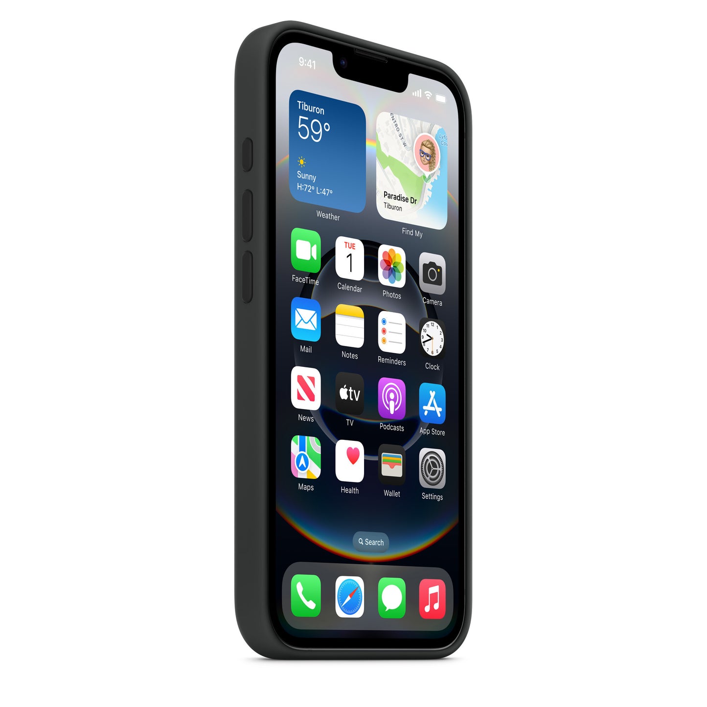 Apple MD3N4ZM/A mobiltelefonfodral 15,5 cm (6.1") Omslag Svart