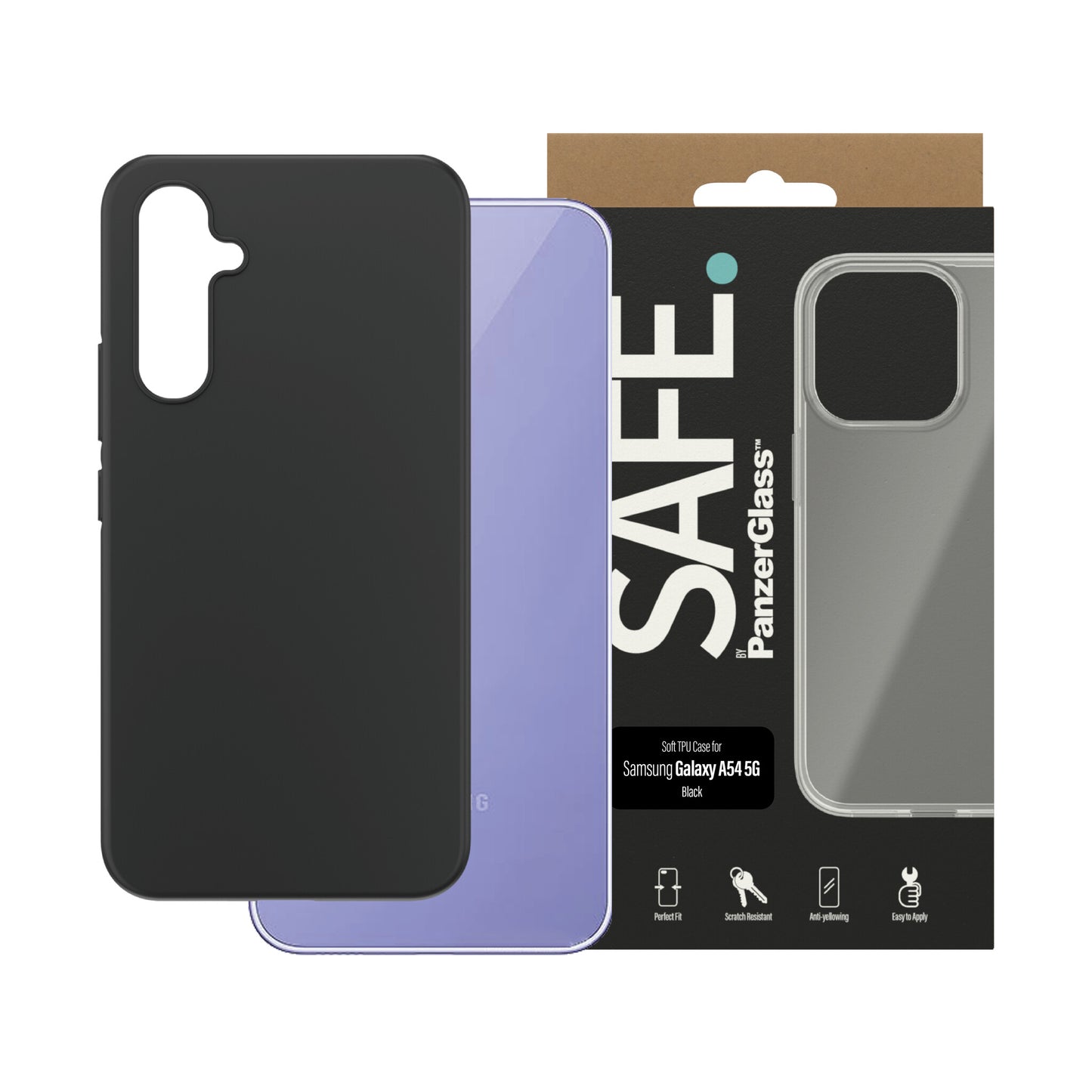 PanzerGlass SAFE. Case for Samsung Galaxy A54 5G mobiltelefonfodral Omslag Transparent