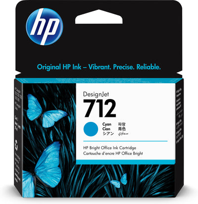 HP 712 29 ml cyan DesignJet-bläckpatron