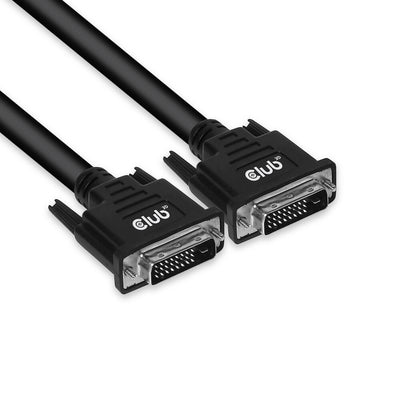 CLUB3D DVI-D DUAL LINK (24+1) CABLE BI DIRECTIONAL M/M 10m 32.8 ft 28AWG Svart