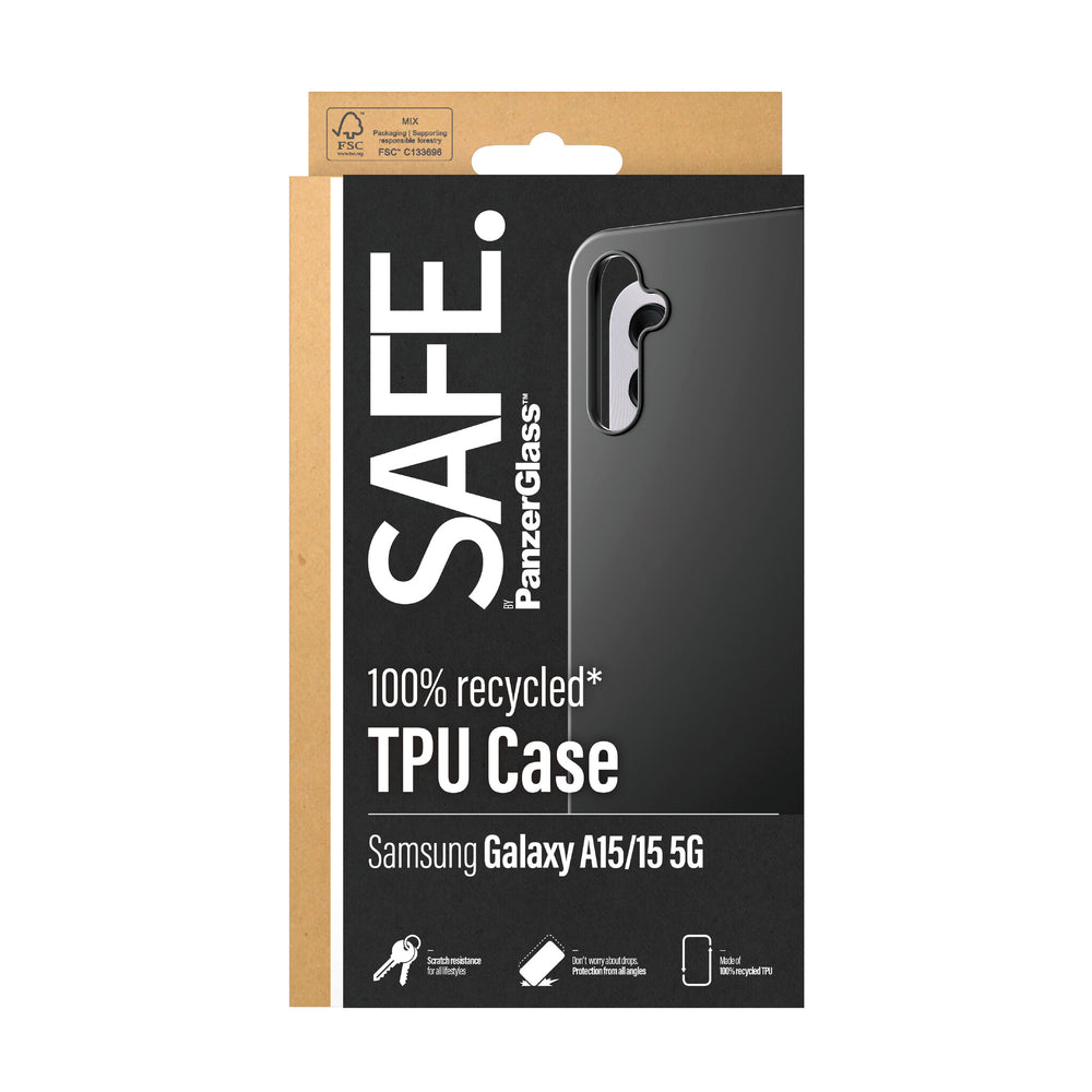 PanzerGlass SAFE. by Case Samsung New A14 A14 5G Black mobiltelefonfodral Omslag Transparent