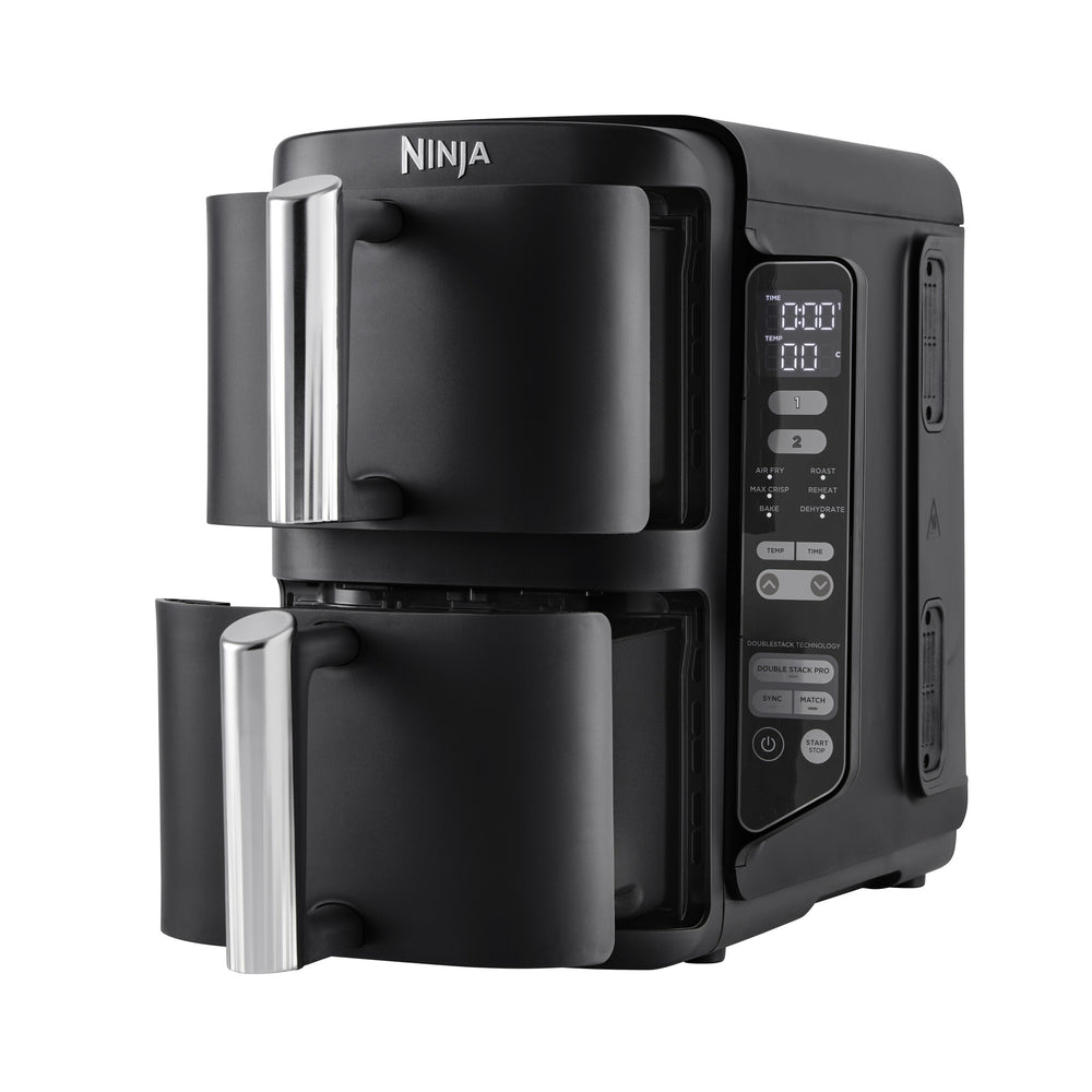 Ninja SL300EU fritös Dubbel 7,6 l Fristående 2470 W Varmluftsfritös Svart