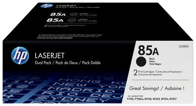 HP 85A svart LaserJet-tonerkassett, original, 2-pack