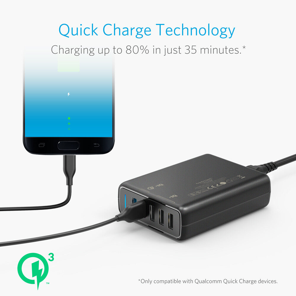 Anker PowerPort Speed 5 Universal Svart AC inomhus