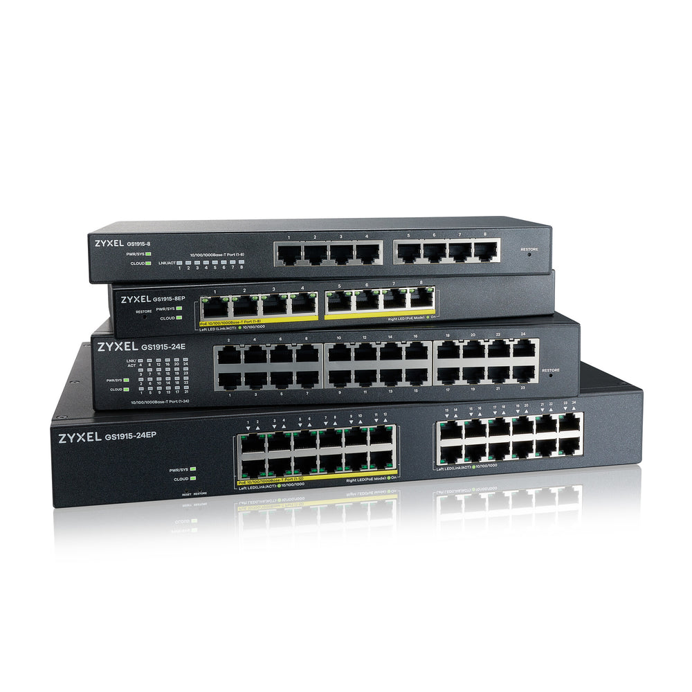 Zyxel GS1915-24E hanterad L2 Gigabit Ethernet (10/100/1000) 1U Svart