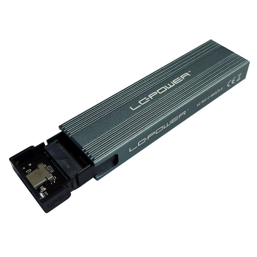 LC-Power LC-M2-C-MULTI-3 Hölje för lagringsenheter SSD-inkapsling Antracit M.2