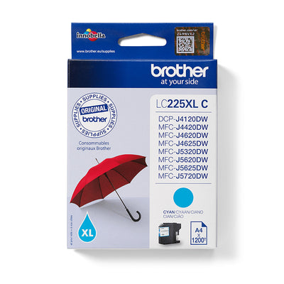 Brother LC225XLC bläckpatroner 1 styck Original Cyan