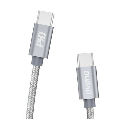 DUDAO Kabel USB USB-C - 1 m Szary 80080 USB-kablar USB C Grå