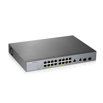 Zyxel GS1350-18HP-EU0101F nätverksswitchar hanterad L2 Gigabit Ethernet (10/100/1000) Strömförsörjning via Ethernet (PoE) stöd Grå