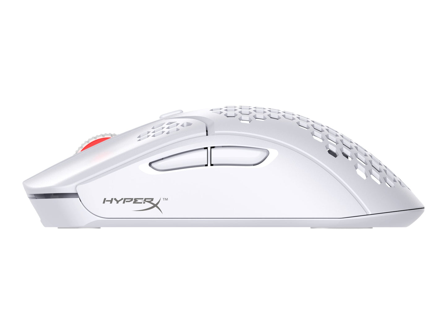 HyperX Pulsefire Haste Trådlös Gamingmus – 16 000 DPI, 2.4 GHz, RGB, 61 g, 6 Knappar, Upp till 100h Batteri (Vit/Rosa)