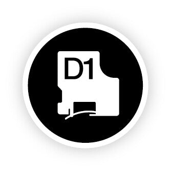 DYMO D1 - Standardpolyesteretiketter - Svart på gul - 6mm x 7m