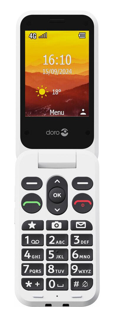 Doro Leva L21 7,11 cm (2.8") 132 g Svart, Vit Funktionstelefon