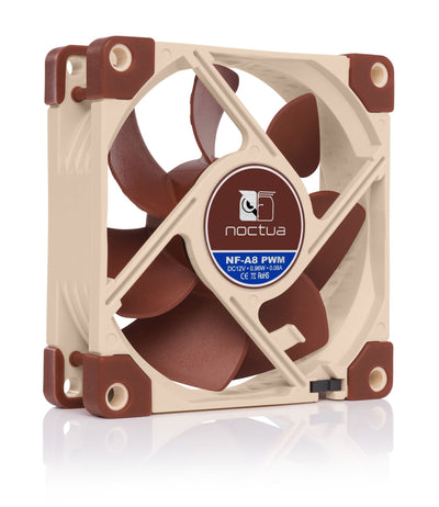 Noctua NF-A8 PWM kylsystem för dator Datorväska Fan 8 cm Beige, Brun