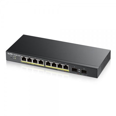 Zyxel GS1900-8HP v3 PoE hanterad L2 Gigabit Ethernet (10/100/1000) Strömförsörjning via Ethernet (PoE) stöd Svart