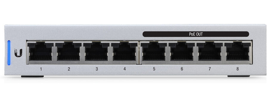 Ubiquiti UniFi Switch 8 hanterad Gigabit Ethernet (10/100/1000) Strömförsörjning via Ethernet (PoE) stöd Grå