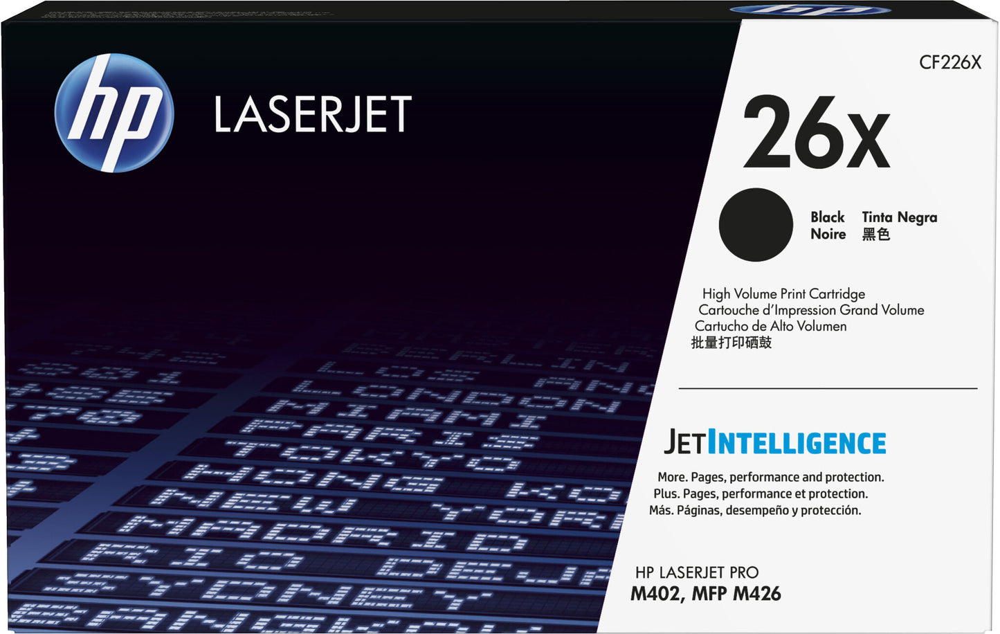 HP 26X svart original LaserJet-tonerkassett, med hög kapacitet