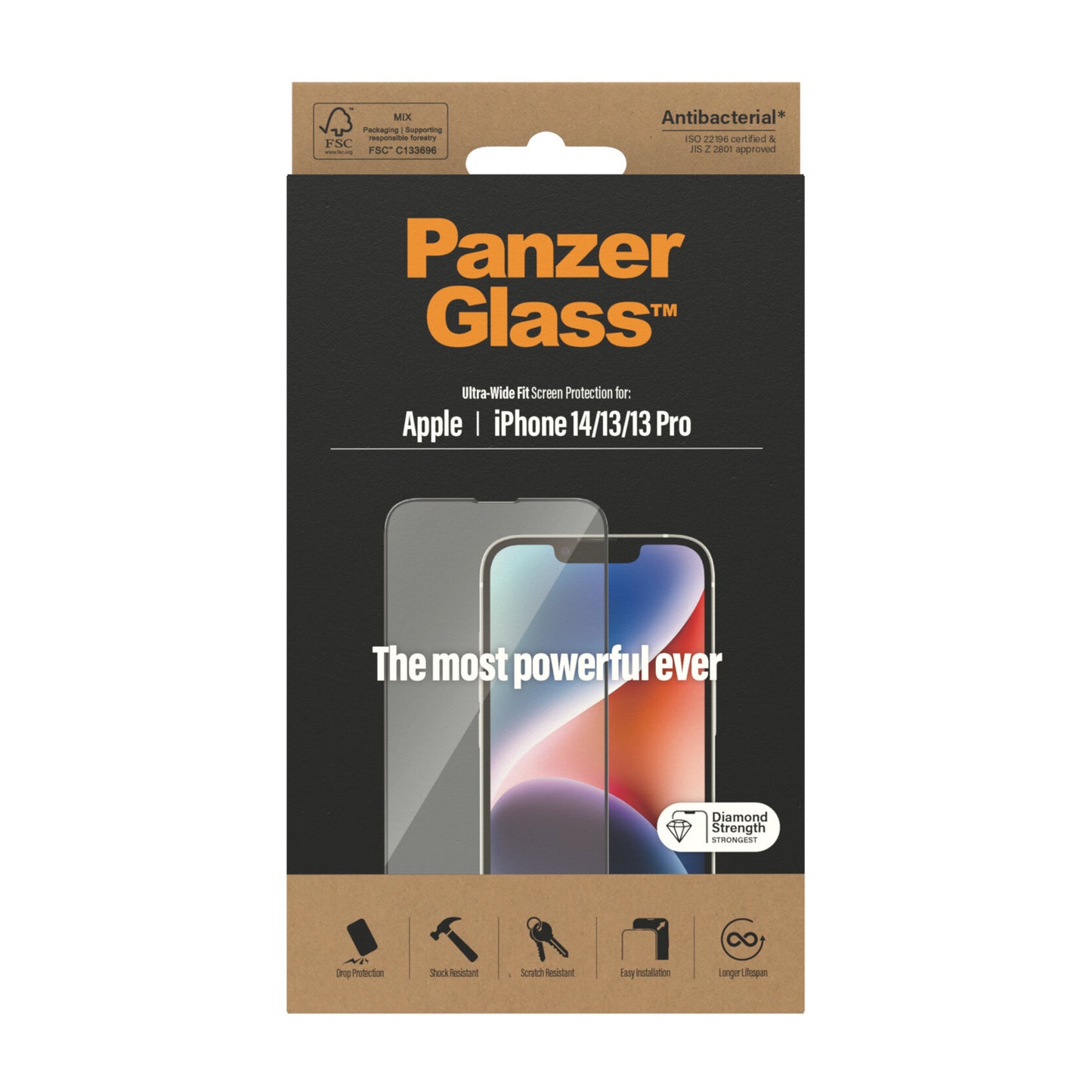 PanzerGlass Ultra-Wide Fit Apple iPhone Genomskinligt skärmskydd 1 styck