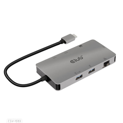 CLUB3D CSV-1593 gränssnittshubbar USB 3.2 Gen 1 (3.1 Gen 1) Type-C 16200 Mbit/s Metallisk