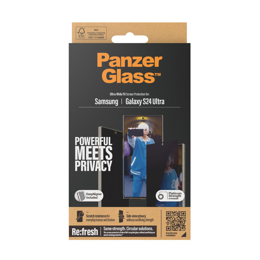 PanzerGlass Ultra Wide Fit Privacy Genomskinligt skärmskydd Samsung 1 styck