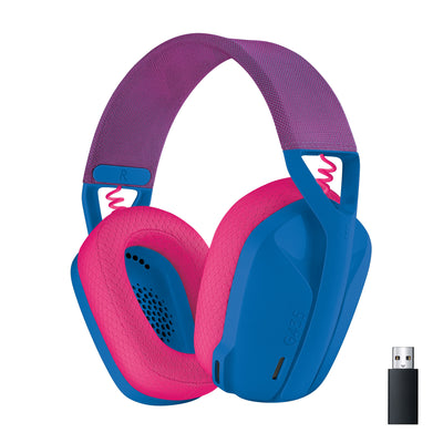 Logitech G G435 Headset Trådlös Huvudband Spela Bluetooth Blå