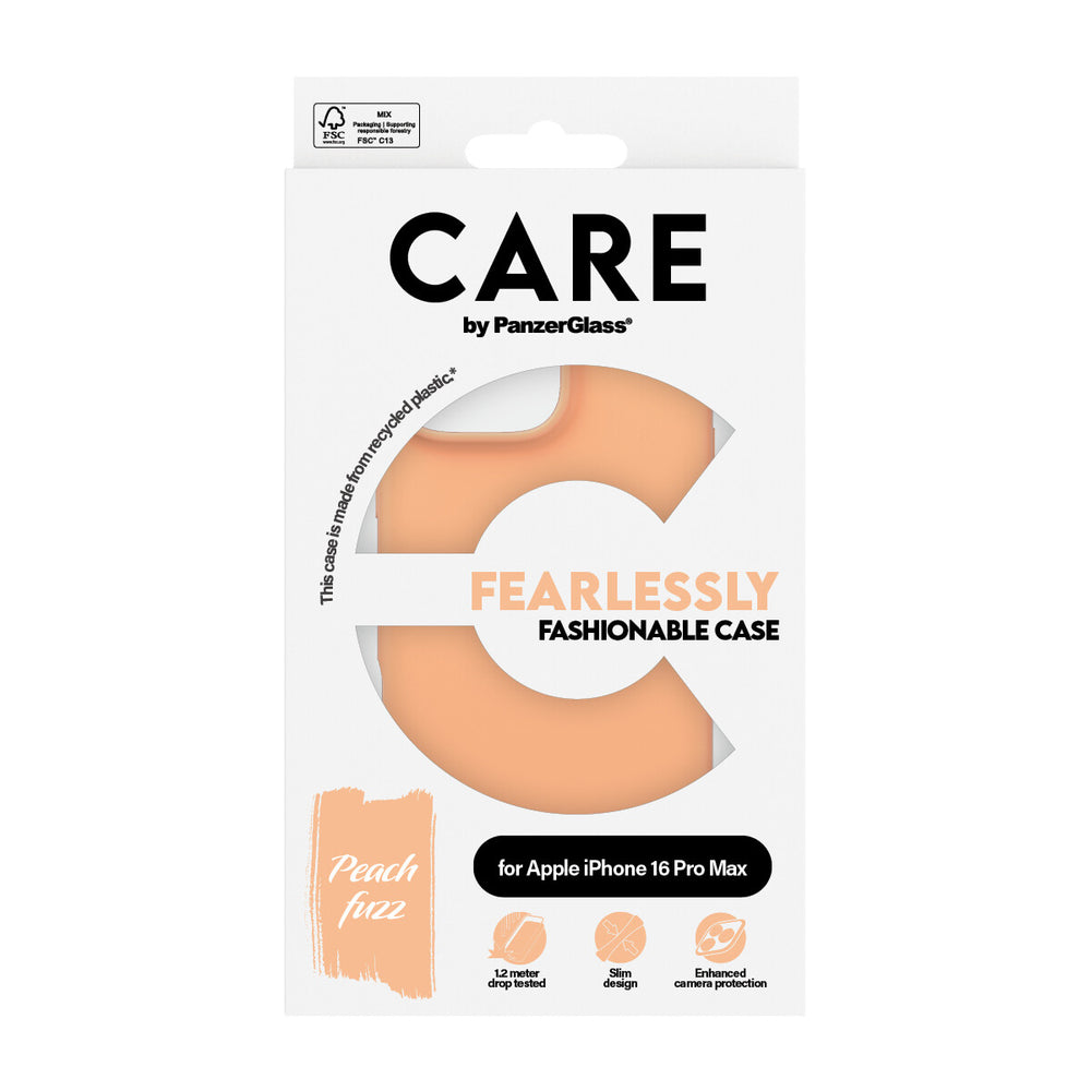 PanzerGlass CARE by PG Peachy iPhone16 6.9 Pro mobiltelefonfodral Omslag Transparent