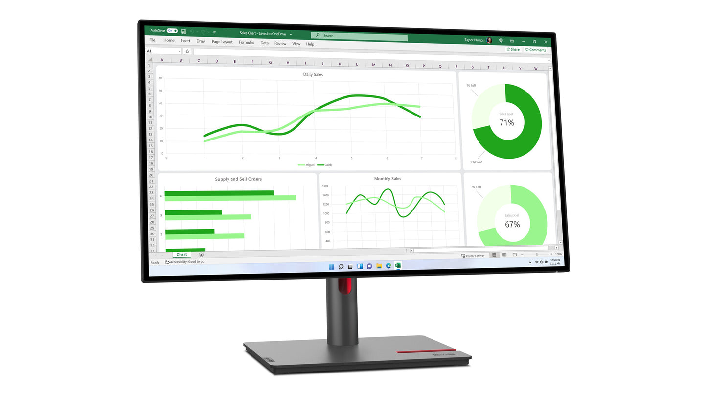 Lenovo ThinkVision P27q-30 LED display 68,6 cm (27") 2560 x 1440 pixlar Quad HD Svart