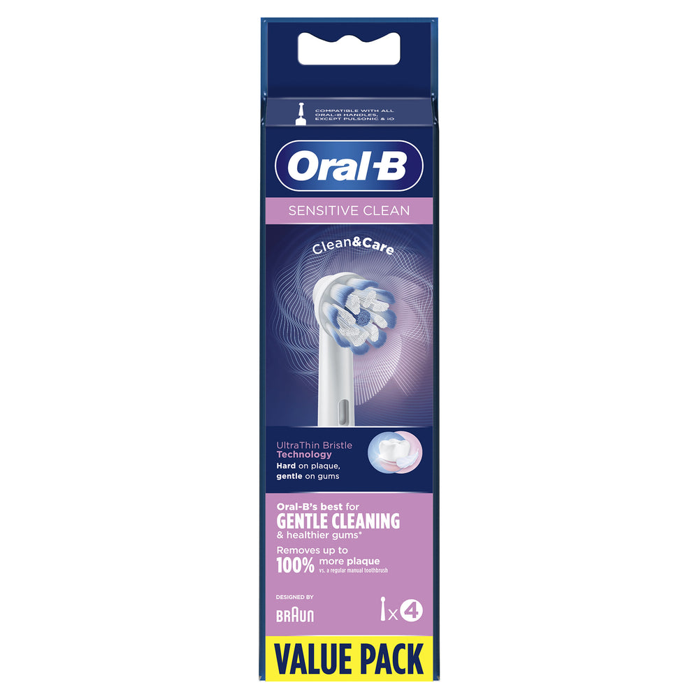 Oral-B Sensitive Clean 80339545 tandborsthuvuden 4 styck Vit