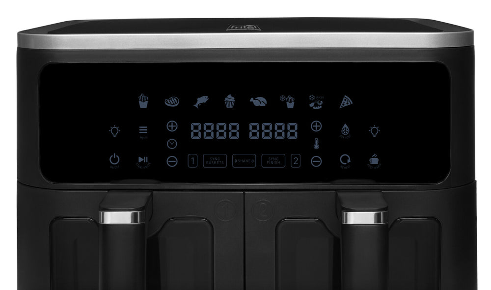 Fritel SnackTastic 8480 DUO Dubbel 9 l Fristående 2400 W Varmluftsfritös Svart