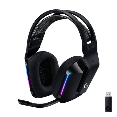 Logitech G G733 Headset Trådlös Huvudband Spela Svart