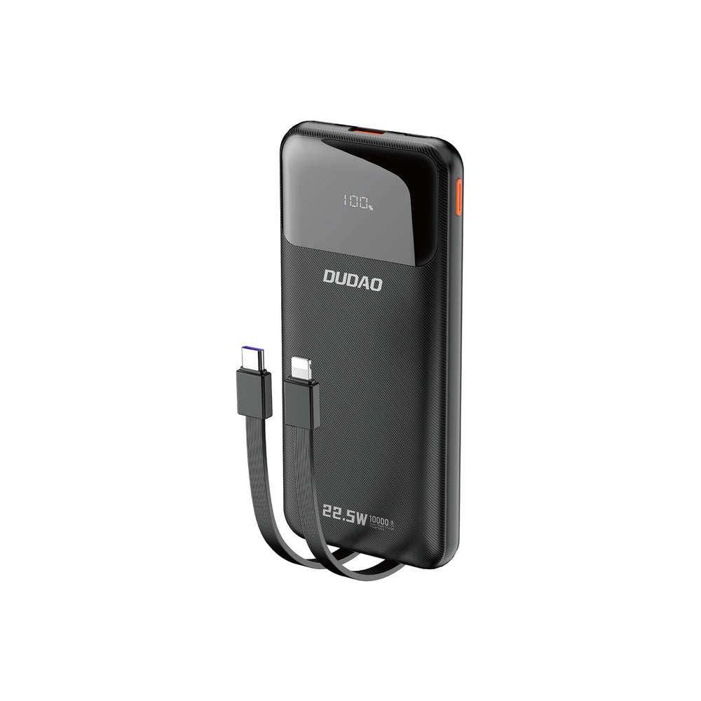 DUDAO K15Pro 20000mAh 22.5Watt 2x cable Black Litium Polymer (LiPo) Svart