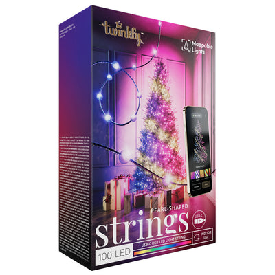 Twinkly Strings USB-C Pearls Smart ljusslinga Wi-Fi/Bluetooth