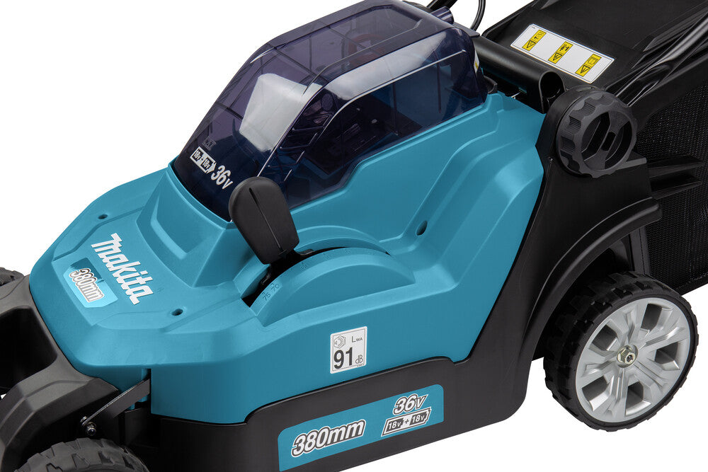 Makita DLM382PM2 gräsklippare Batteri Svart, Blå