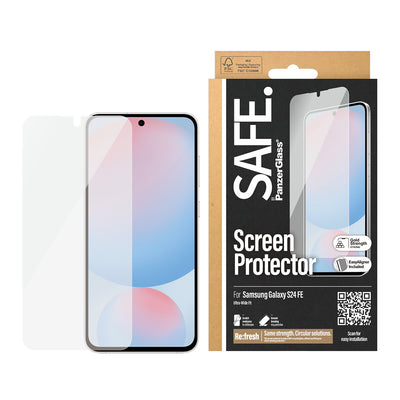 PanzerGlass SAFE by Screen Protector Samsung Galaxy new S23 FE Ultra-Wide Fit w Genomskinligt skärmskydd 1 styck