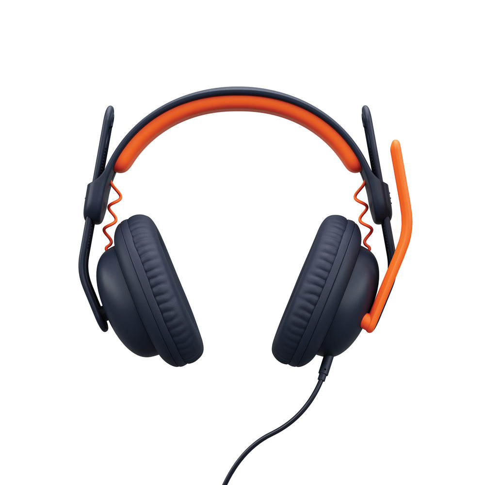 Logitech Zone Learn Headset Kabel Huvudband Utbildning USB Type-C Blå, Orange