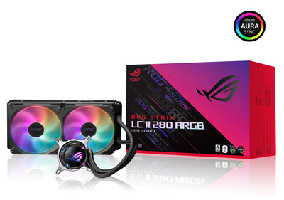 ASUS ROG STRIX LC II 280 ARGB Processor Allt-i-ett vätskekylare 14 cm Svart 1 styck