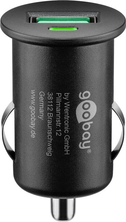 Goobay 45162 mobilladdare Powerbank, Smartphone, Surfplatta Svart Cigarr tändare Snabb laddning Automatisk