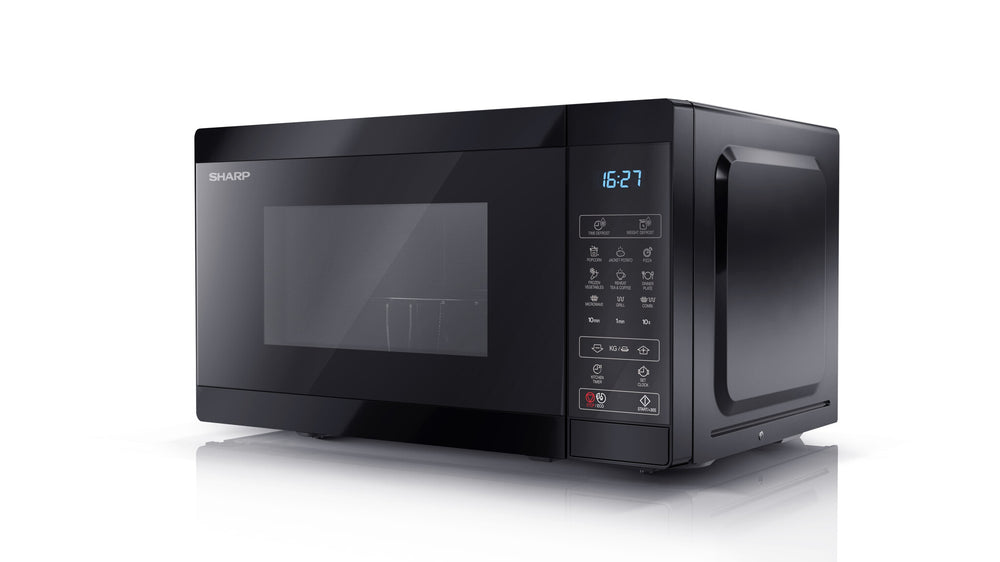 Sharp YC-MG02E-B mikrovågsugn Bänkdiskmaskin Grillmikrovågsugn 20 l 800 W Svart