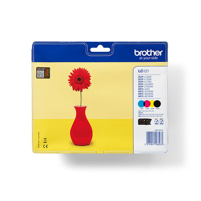 Brother LC121VALBPDR bläckpatroner 4 styck Original Svart, Cyan, Magenta, Gul